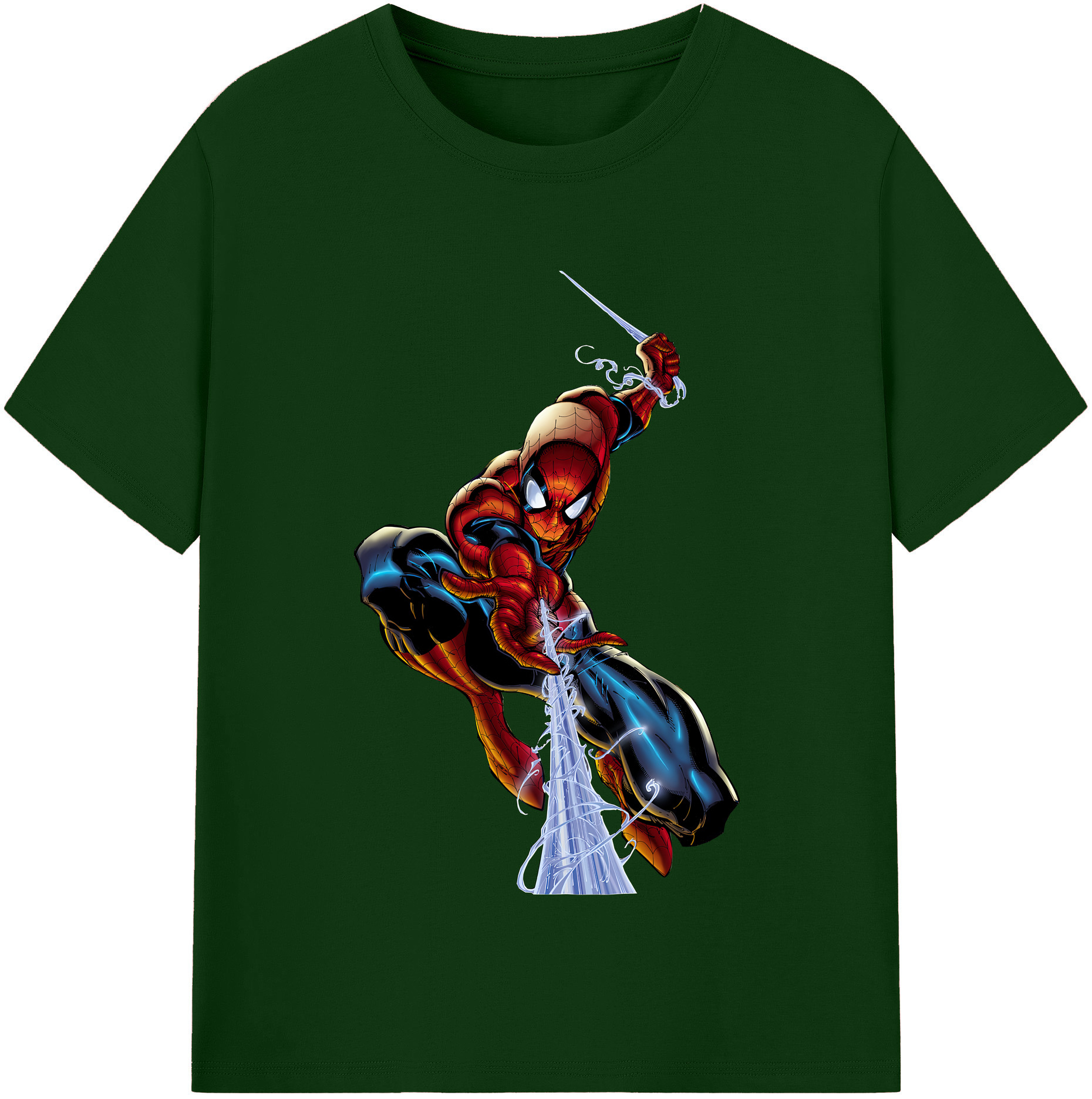 （画像用） Spider Man スパイダーマン 綿100％半袖Tシャツ（フロントプリント）